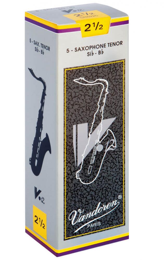 ♪ 法國VANDOREN【V12】銀盒竹片♫ 5片裝(次中音TENOR) | 張連昌薩克斯